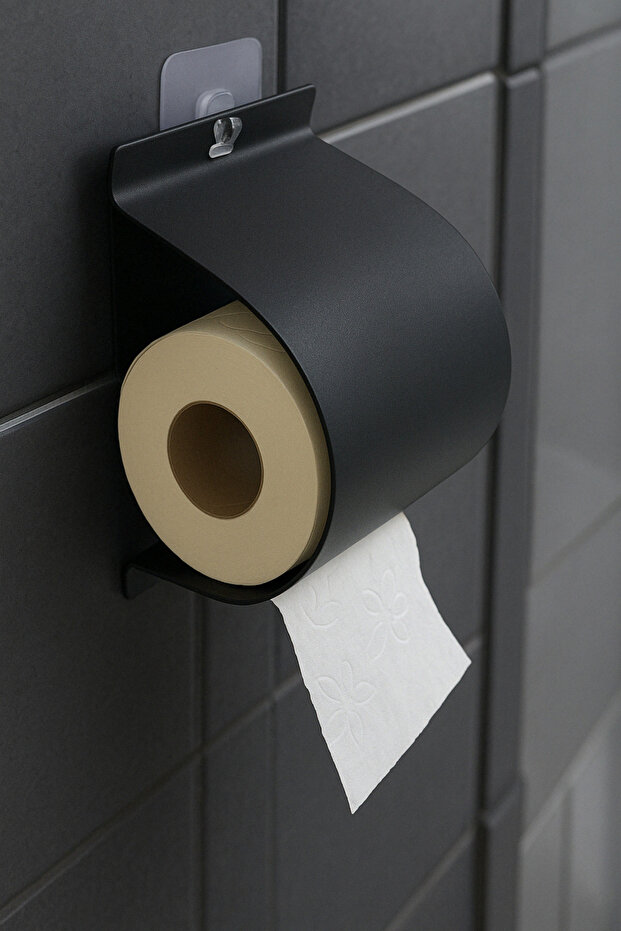 Yapışkanlı Metal Tuvalet Kağıtlığı | WC Kağıtlık ve Tuvalet Kağıdı Askısı - 2