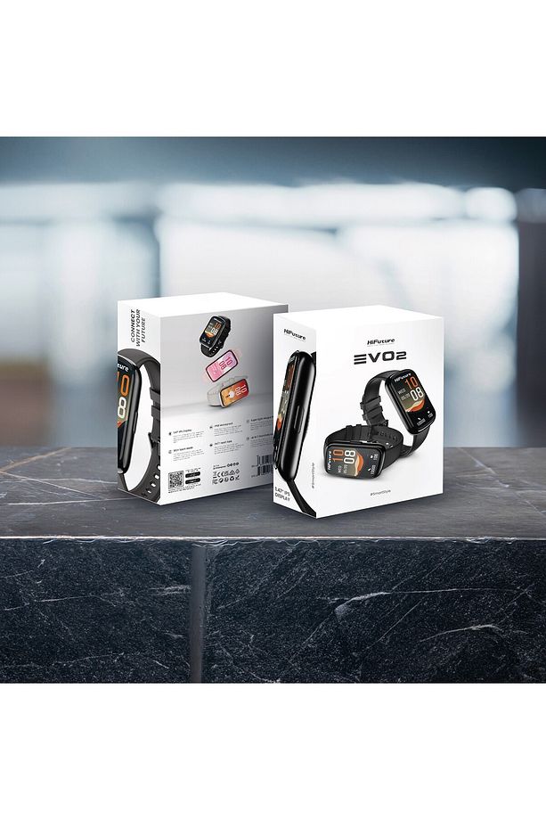 Evo2 Bluetooth 5.2 1.47” Akıllı Bileklik Su Geçirmez Nabız Takibi Spor Modu Krem - 8
