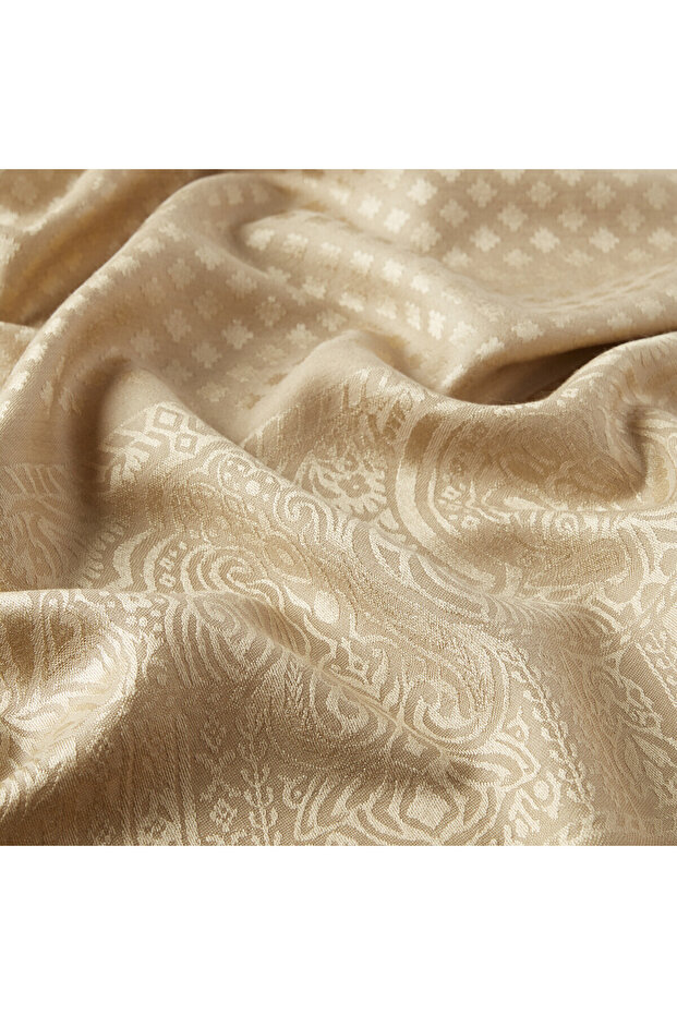 Bej Yün İpek Şal - 4