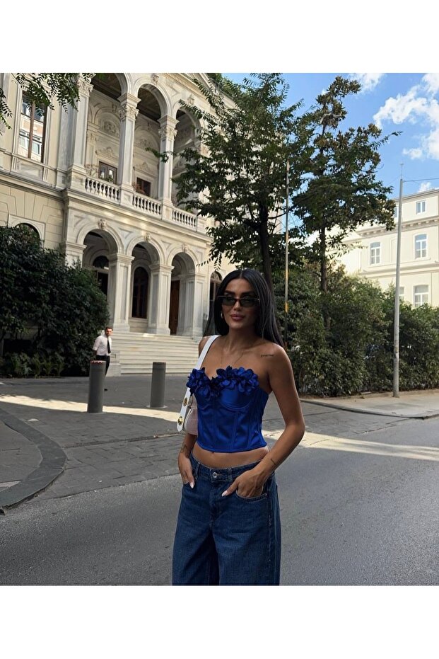 Çiçekli Büstiyer - 3