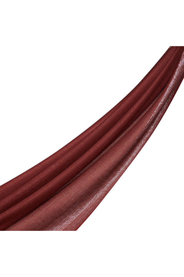 Tile Glitter Border Patterned Wool Silk Shawl - 1