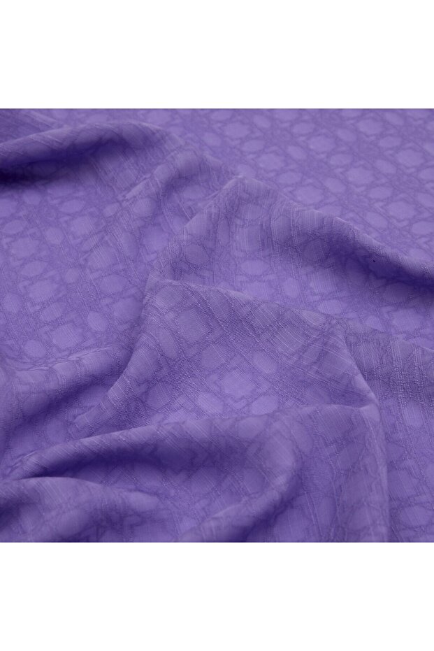 Dört Mevsim Mor Monogram Eşarp - 2