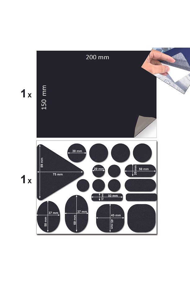 Yapışkanlı Polyester Kumaş Mont Çadır Şemsiye Tamir Yaması 19 Adet Renk Seçenekli - 1
