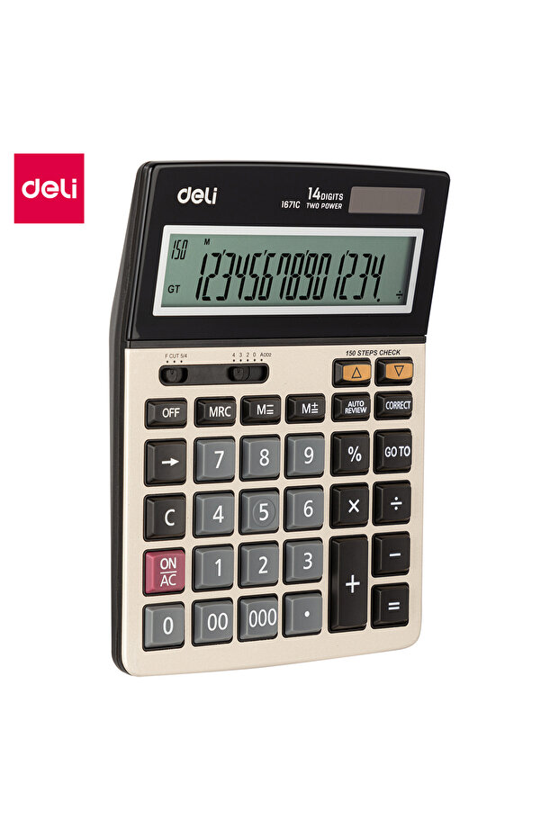 Deli Calculator DARK GREY E1671C