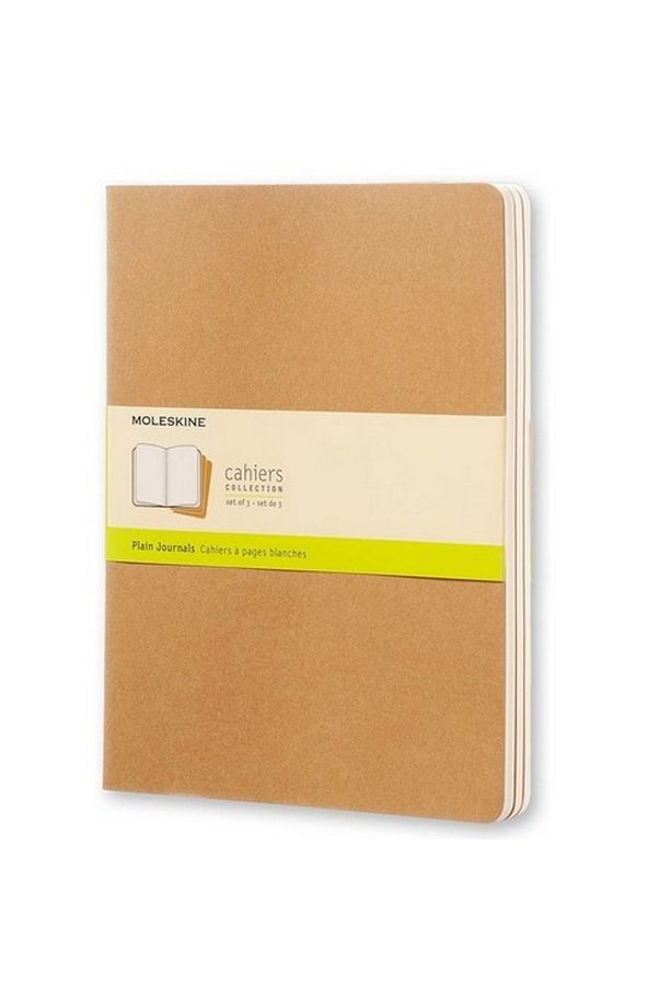 Cahier 3Lü Xl Boy Karton Kapak Düz Defter Bej - 1