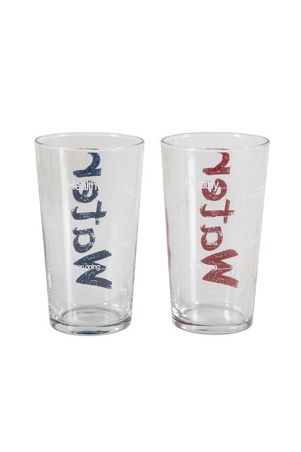 Water Bardak 570 ml 2'li Set -mavi&kırmızı - 2