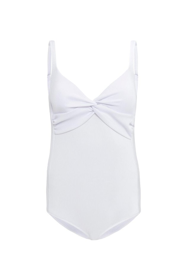 Aquaviva Women's White Violet Knotted Swimsuit