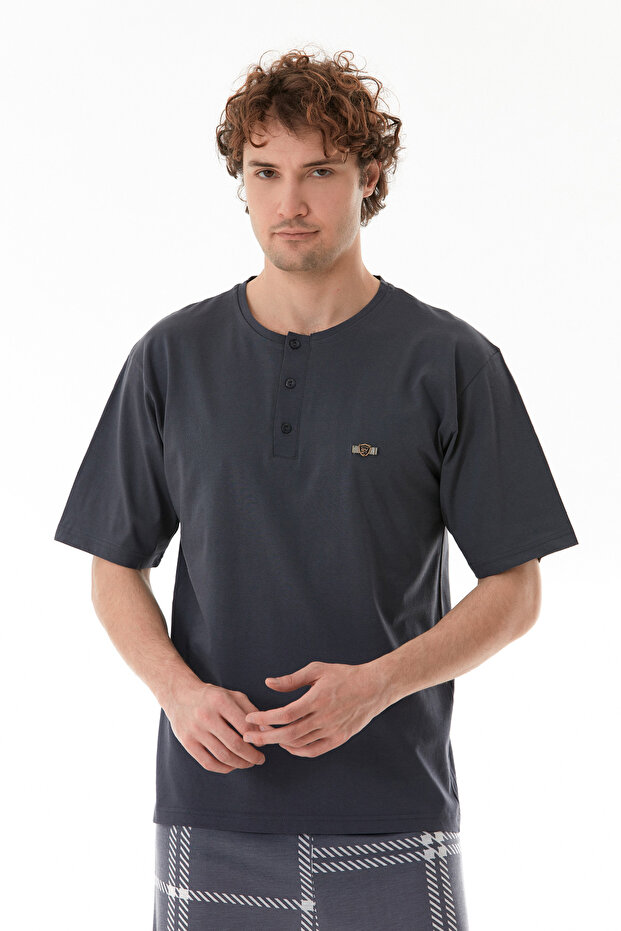 Plaid Patterned Pajama Set - 3