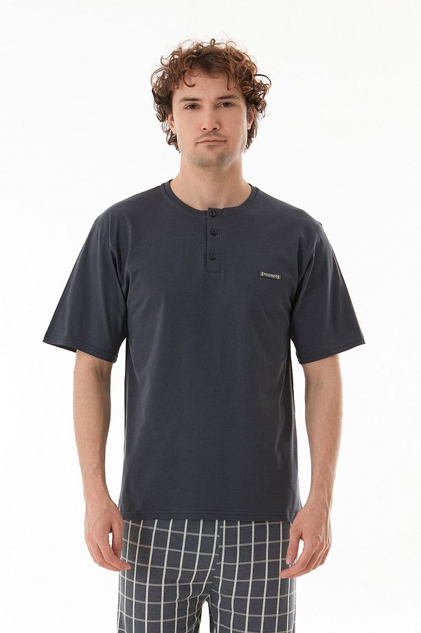 Ekose Desenli Pijama Takımı - 2
