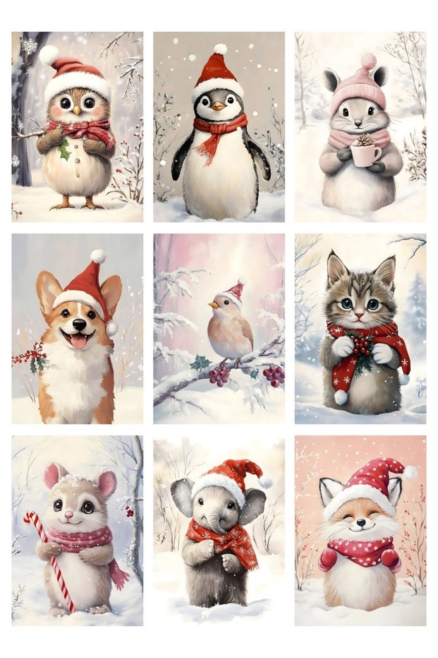 Nostalgic New Year Animals Images Nostalgic 9'Lu Postcard Photocard Series Model 1