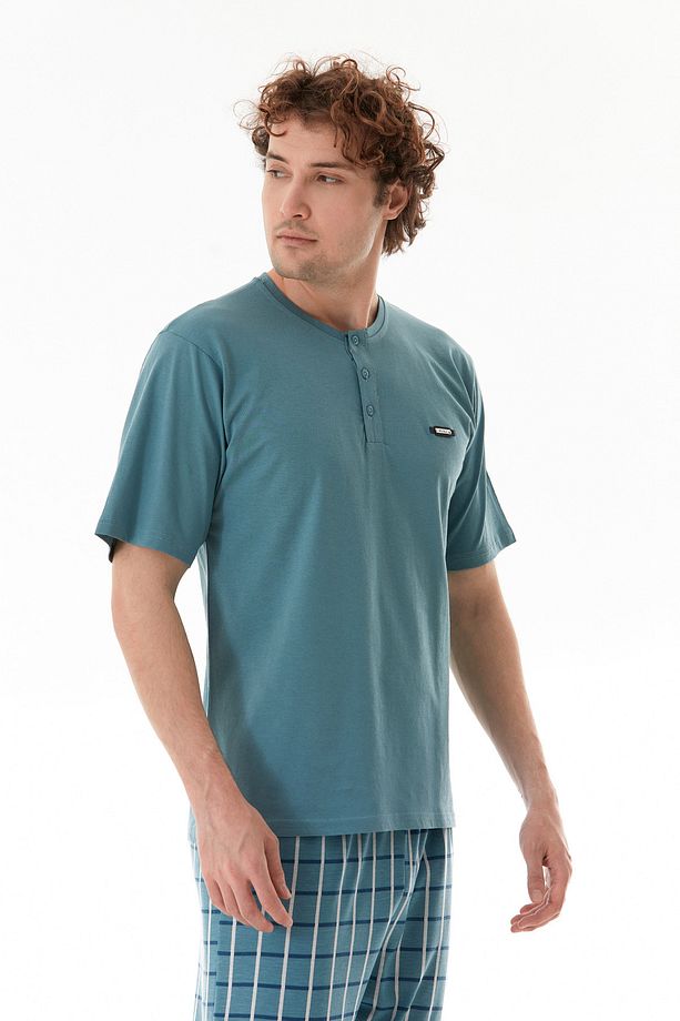 Ekose Desenli Pijama Takımı - 4