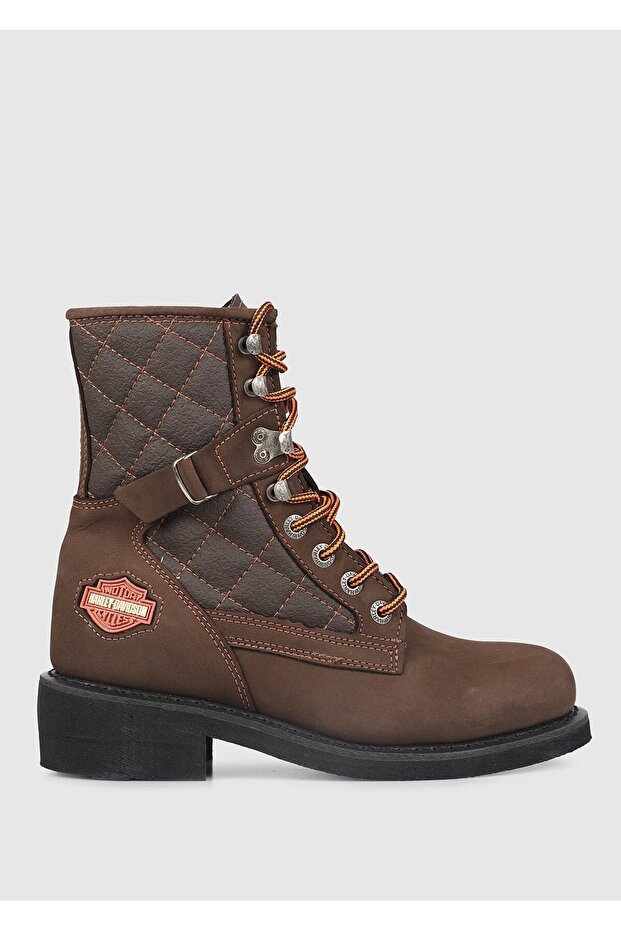 New Worker Dark Brown Women's Nubuck Boots 025g100078