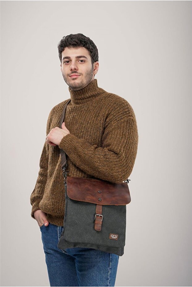 31350 Kanvas Postacı Çantası - 1