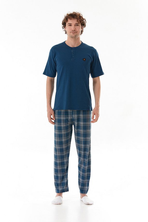 Ekose Desenli Pijama Takımı - 6