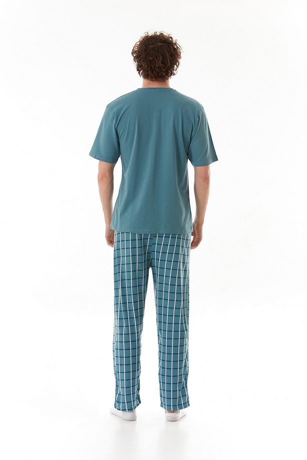 Ekose Desenli Pijama Takımı - 5