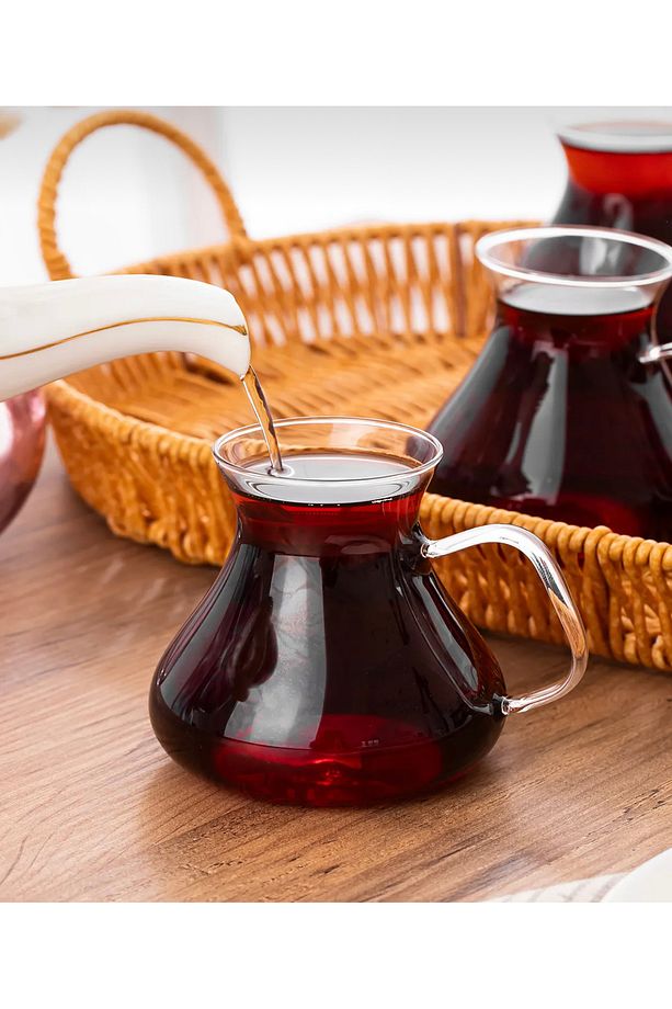 Ehli Keyf 6lı Borosilikat Cam Çay Bardağı Seti Keyfi Ala 200 ml Keyfi Ala Çay Bardak - 1