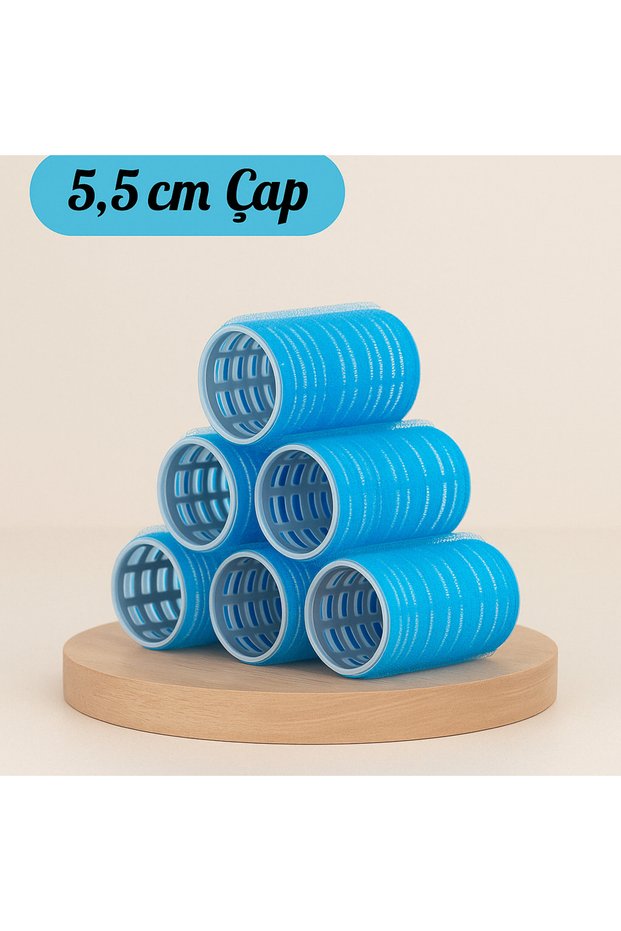5.5 cm Diameter Velcro Hair Curler Set of 6 | Adhesive Curl and Volume Curler Hair Styler