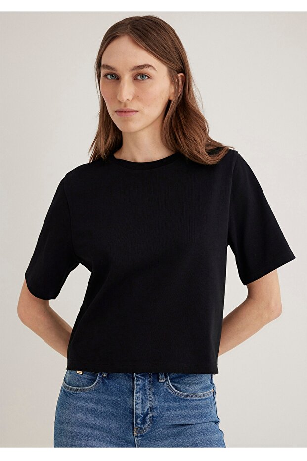 basic loose fit kadın t-shirt - 1