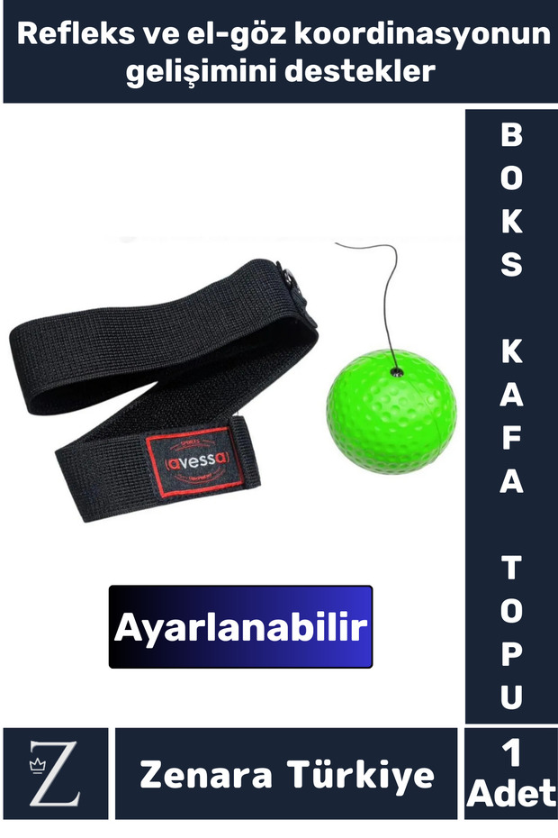 Premium El Göz Koordinasyonu Refleks Geliştirici Ayarlanabilir İpli BOKS ANTRENMAN KAFA TOPU - 1