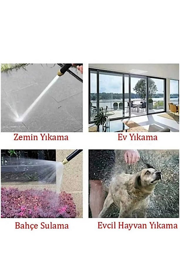 Yüksek Basınçlı Ayarlanabilir Bahçe Sulama Araba Yıkama Tazyikli Su Püskürtme Tabancası - R1391 - 2