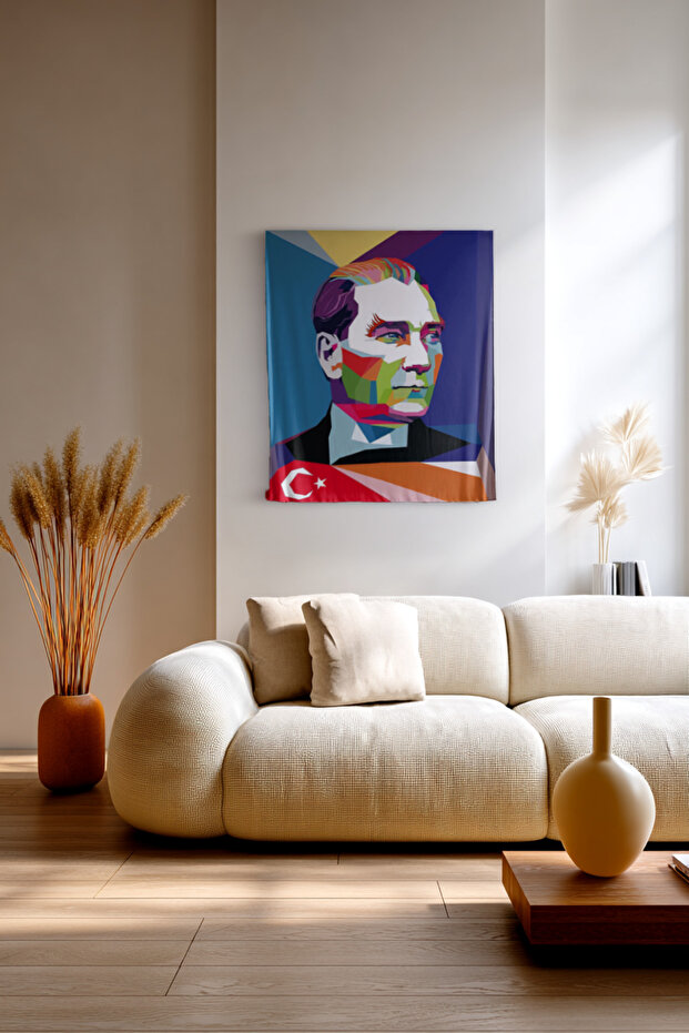 Mustafa Kemal Atatürk Duvar Halısı Duvar Örtüsü - 1