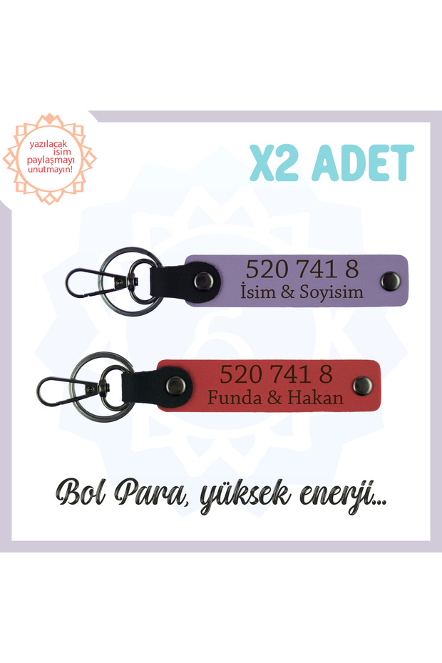 Energy Spiritual Peace Special for Your Name, 520 741 8 Success and Balance Keychain Set, Pomegranate Flower-Purple Violet