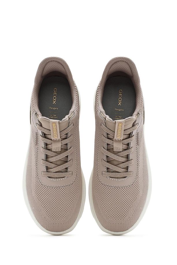 Kadın Bej Spherica Plus Bağcıklı Kalın Tabanlı Kumaş Sneaker D557MA06KBNCH62L - 7