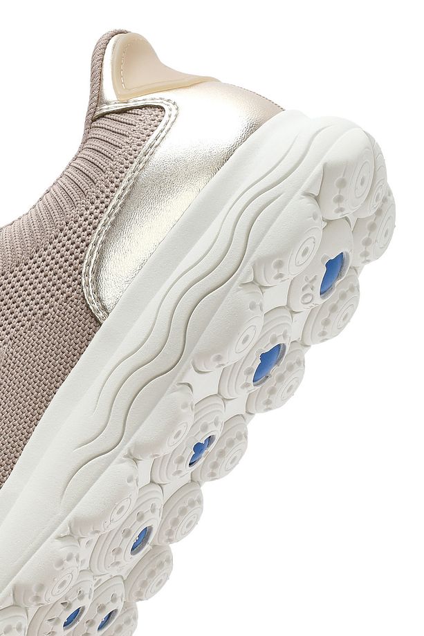 Kadın Bej Spherica Plus Bağcıklı Kalın Tabanlı Kumaş Sneaker D557MA06KBNCH62L - 8