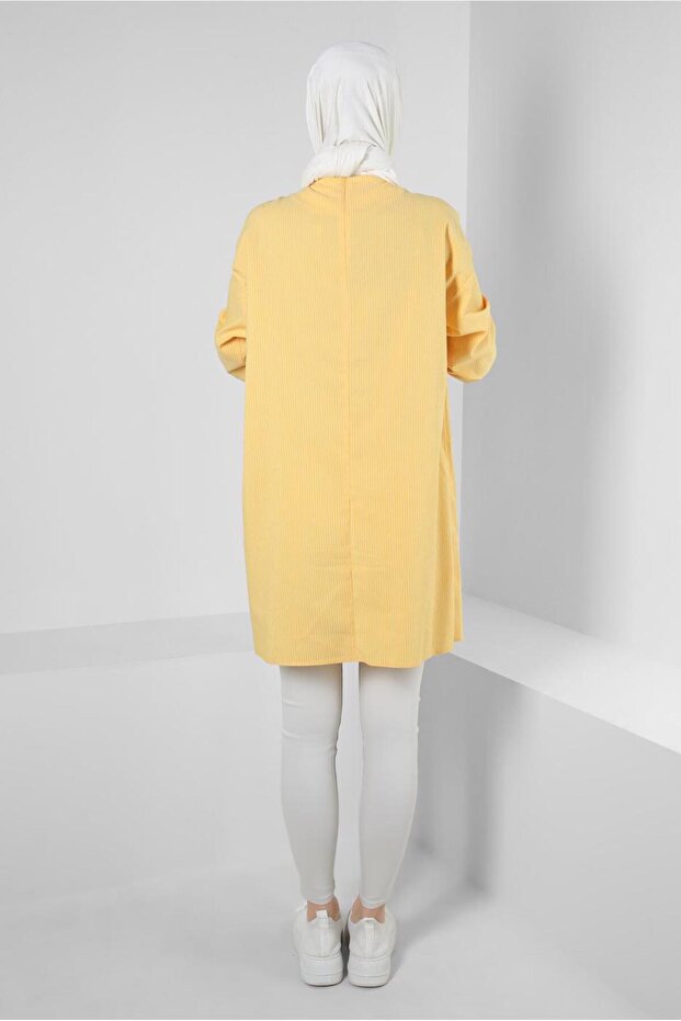 TWO COLOR CUFFS TUNIC WITH BINDING DETAIL 43905 - 3