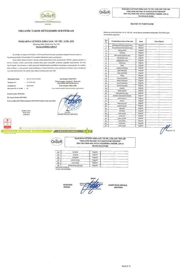 Organik Irmik ( 6 8 Ay - 250 Gram) - 5