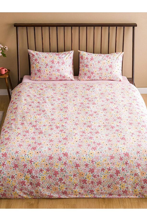 LCW HOME Çiçek Desenli Çift Kişilik Nevresim Takımı - 2
