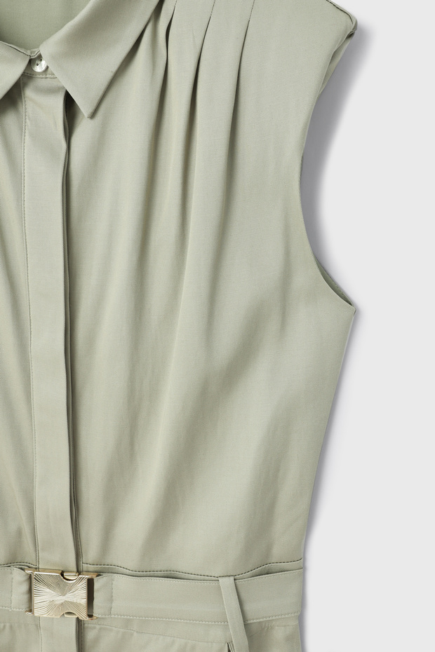 Tencel Mını Gömlek Elbise - 9