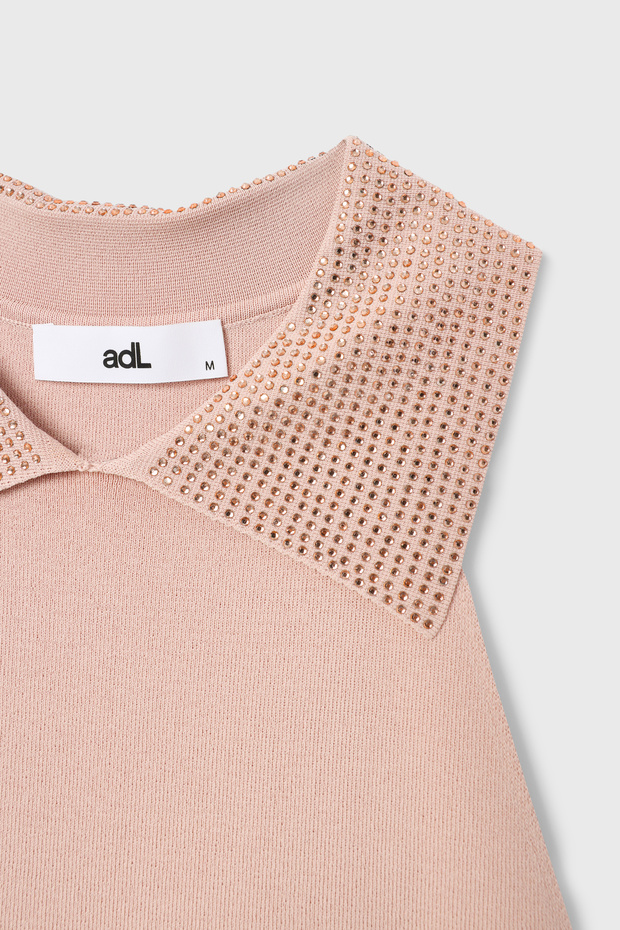 Taş Detaylı Triko Bluz - 7