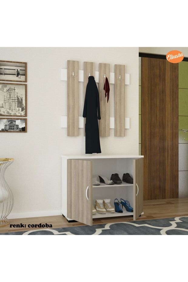 Portmanto Takım Ayakkabılık Vestiyer Askılıklı Ayakkabılık Dolabı - 9