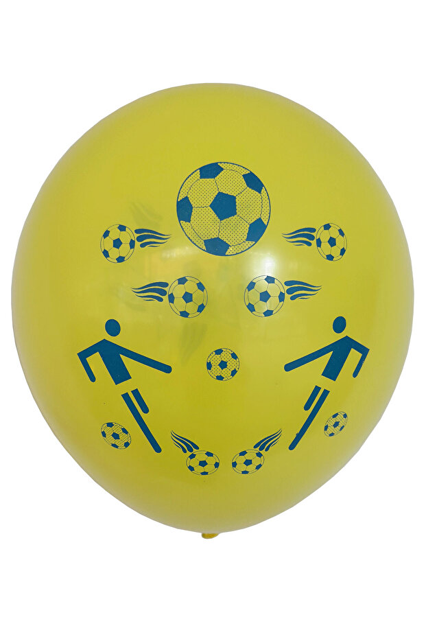 60 Adet Sarı Lacivert Taraftar Balonu - 4