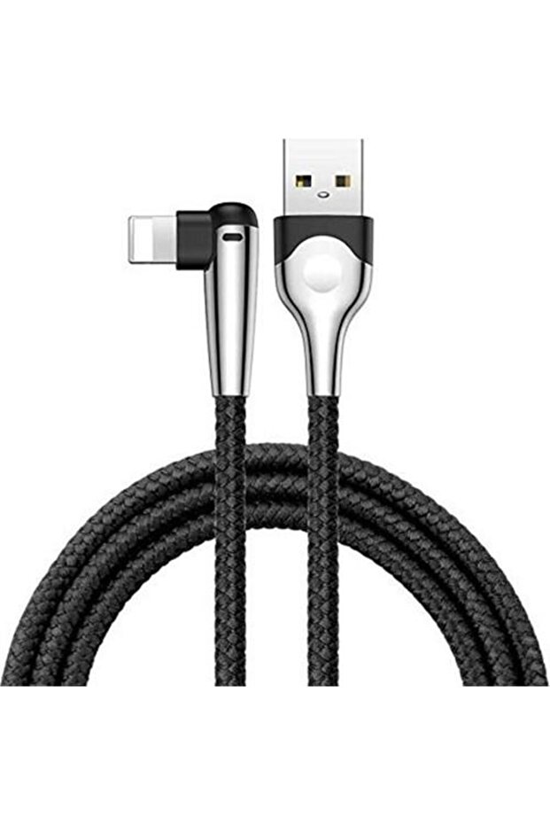 Sharp Bird 2.4a Lightning 1 Metre Şarj Kablosu Siyah - 1