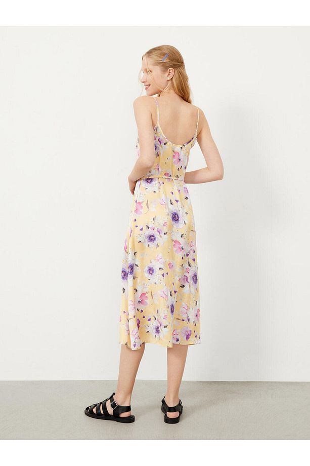 Kadın Sarı Regular Fit Elbise - 6