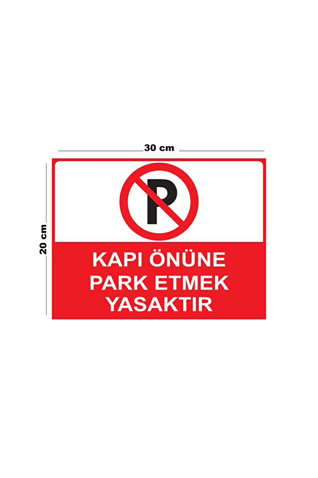 Metal Door Front Parking Prohibited 20cm X 30cm A4 Size Warning Sign Directional Sign