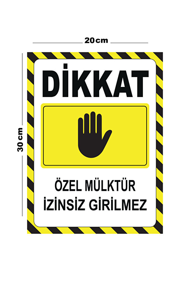 Metal Attention Private Property No Trespassing 20cm X 30cm A4 Size Warning Sign Directional