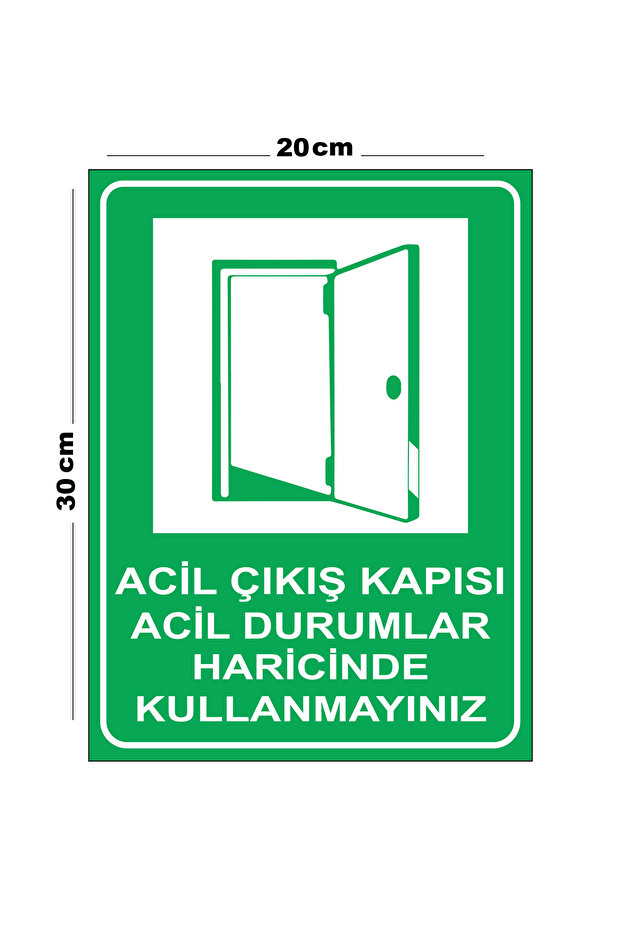Metal Emergency Exit Door Not Use in Case of Emergency Outside 20cm X 30cm A4 Size Warning