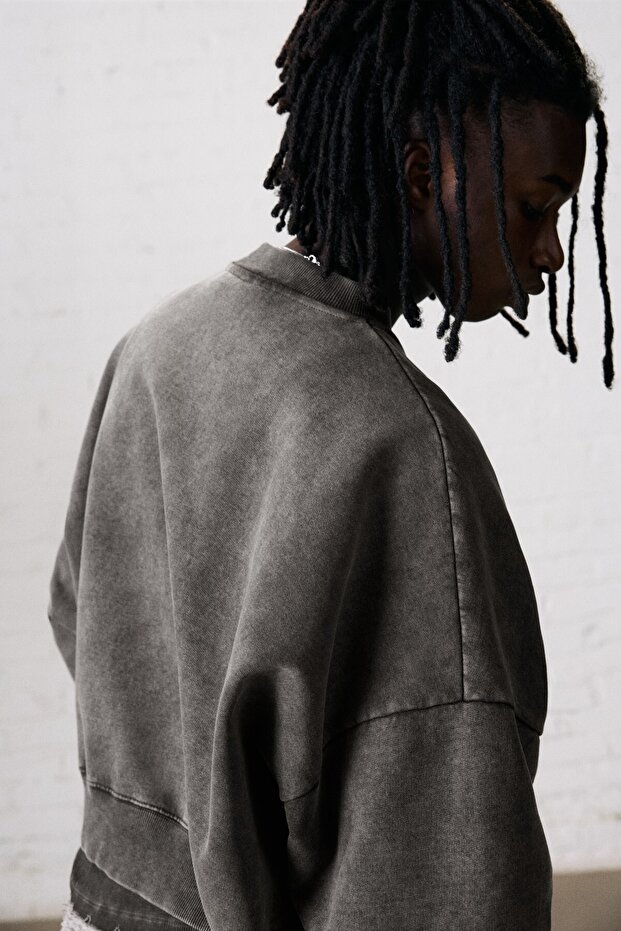 STWD boxy fit crop sweatshirt - 2