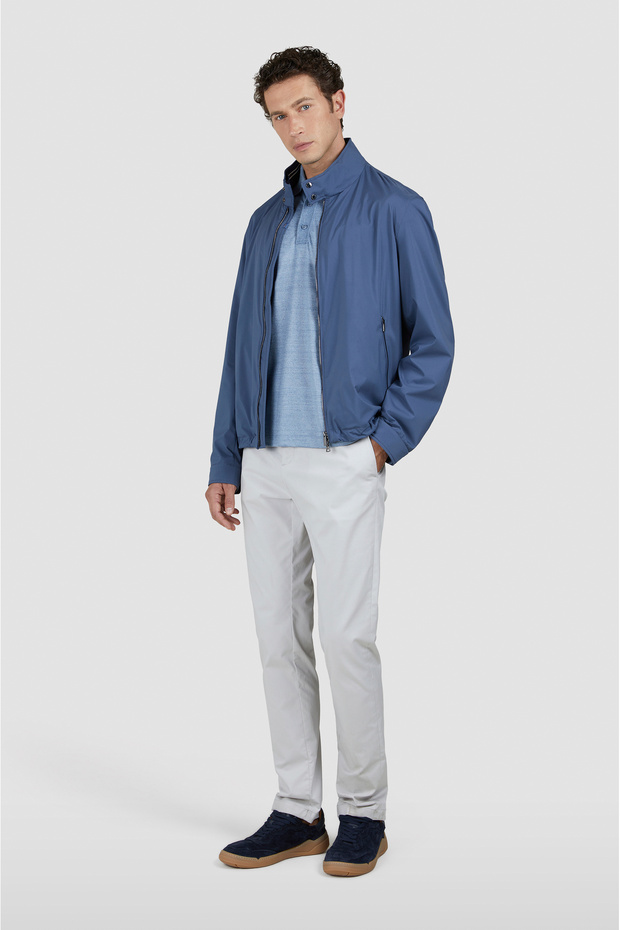 LINEN POLO SHIRT WITH BUTTONS - 5