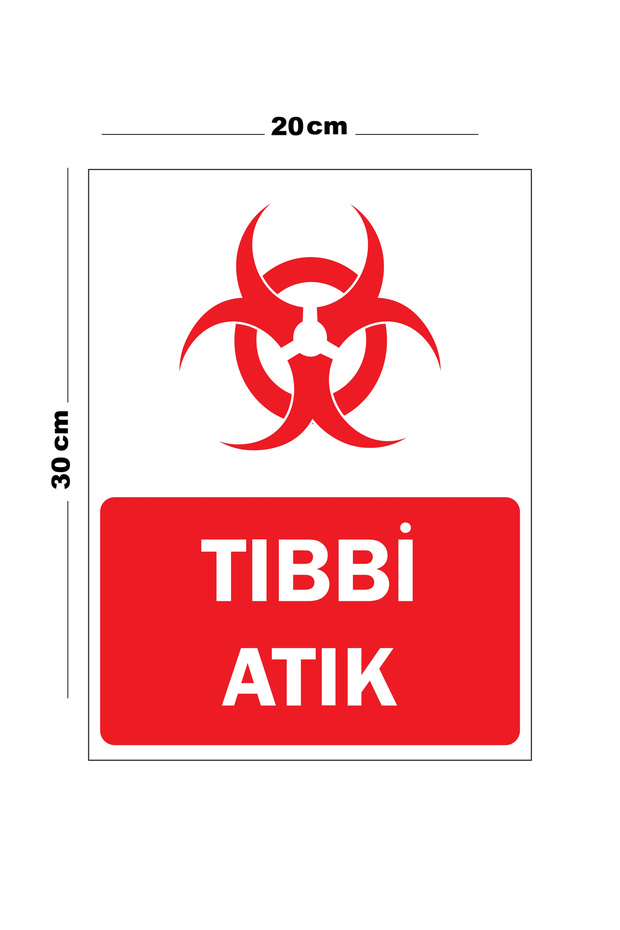 Metal Medical Waste 20cm X 30cm A4 Size Warning Sign Diversion Sign