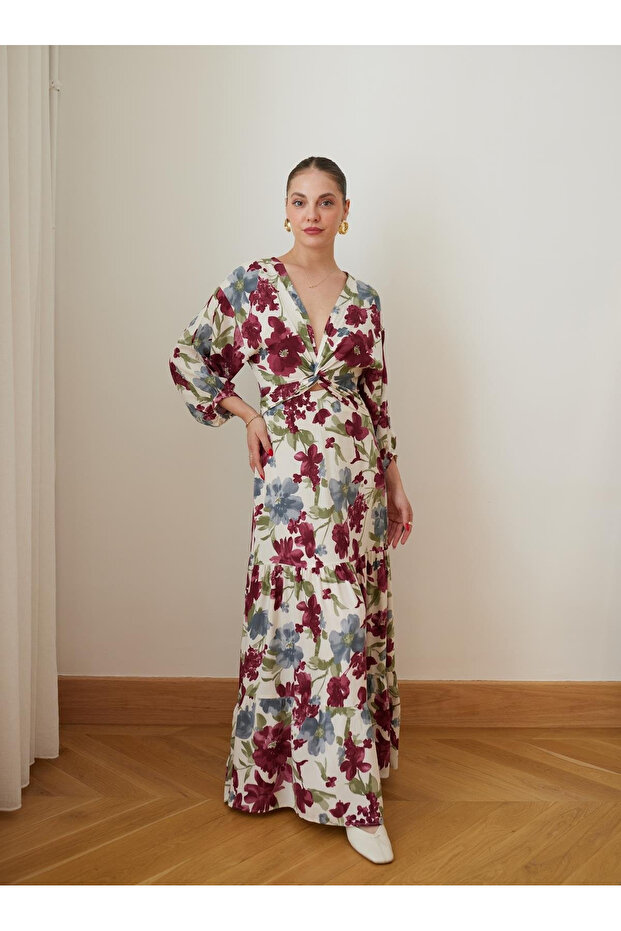 Burgundy Minih Dress - 203107
