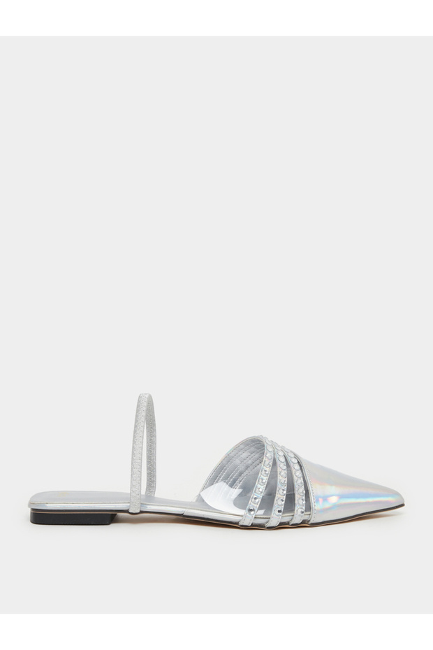 حذاء مسطح مزين بمقدمة مدببة - 1