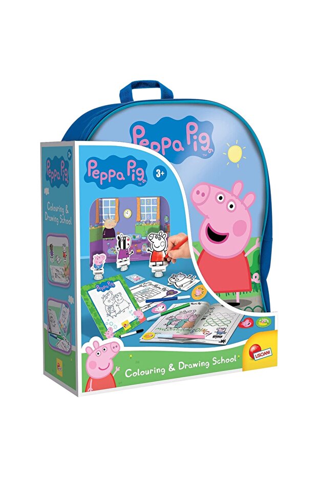 Lisciani Peppa Pig Backpack Colouring And Drawing School 95841