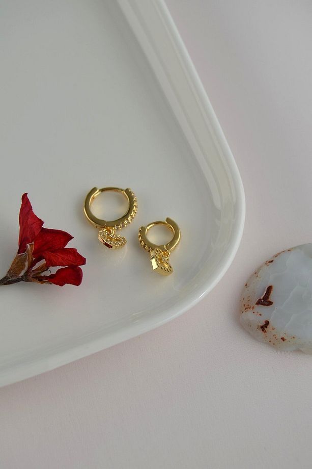 2 Adet Zirkon Kalpli Halka Piercing Tragus Helix Forward Kıkırdak Lob Daith (1 Adet 6 mm 1 Adet 8 mm - 7