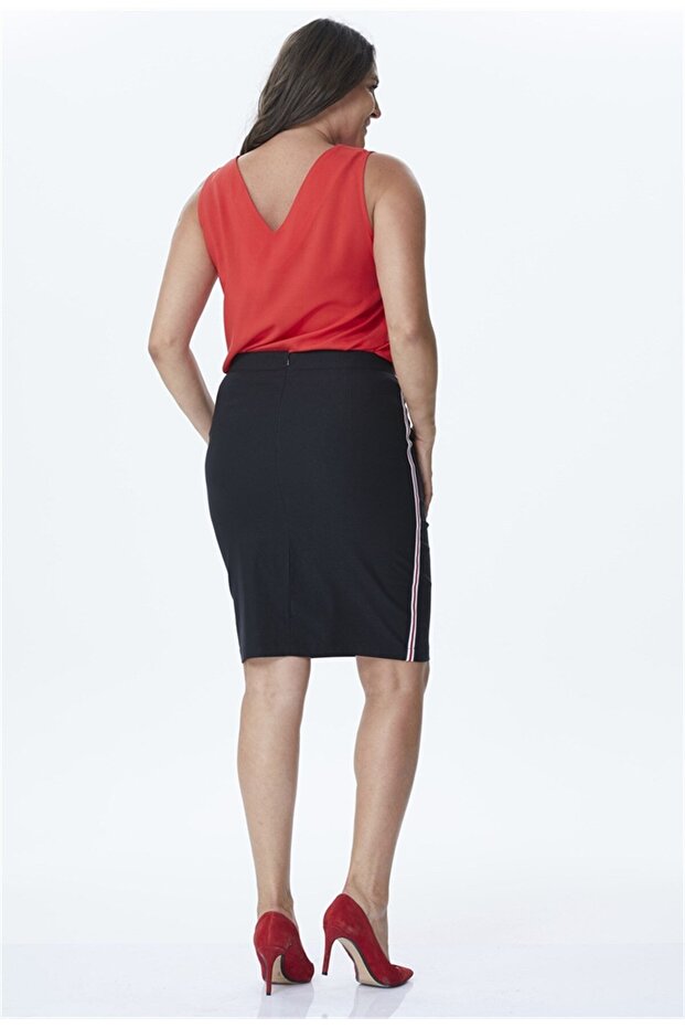 Yanları Şerit Etek - 2