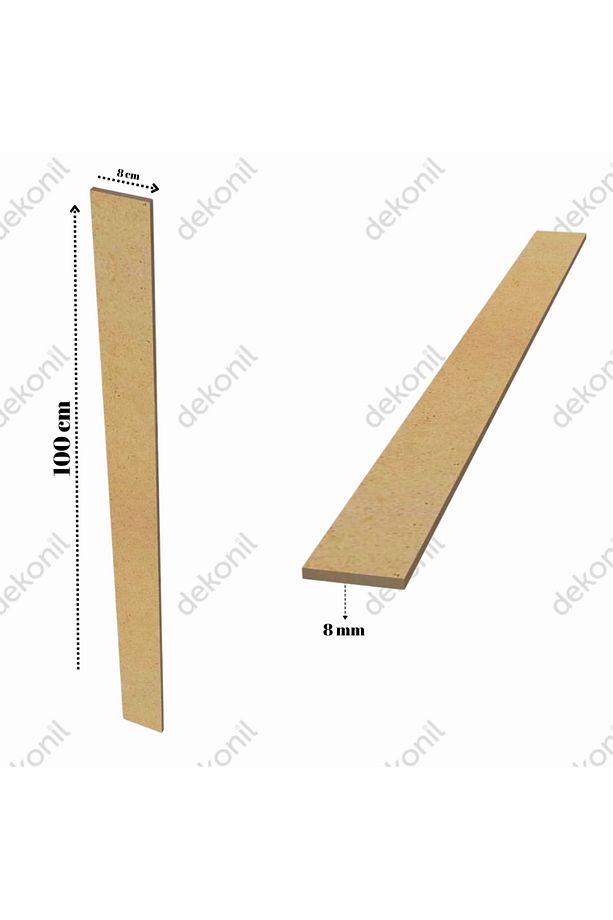 İskandinav Boyanabilir Mdf Duvar Çıtası Mdf 8*100 Cm (3 ADET) - 7