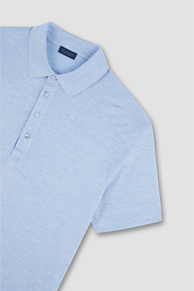قميص بولو من القطن والحرير بأزرار - 6